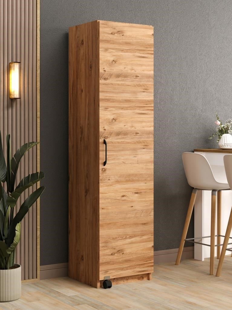Kuzeylife Novens Çok Amaçlı Erzak-Kiler Dolabı Tek Kapaklı Çam