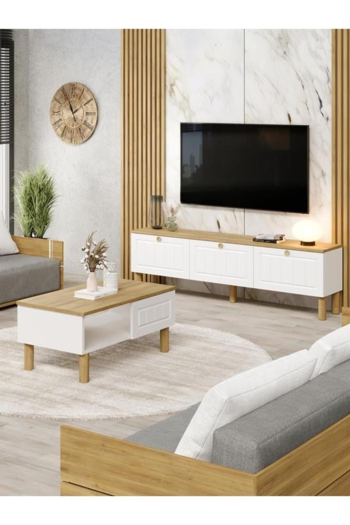 KuzeyLife Venaset Tv Ünitesi ve Orta Sehpa Membran Kapak