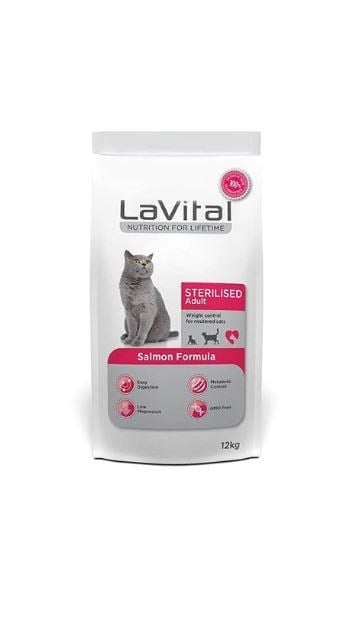 Lavital Sterilised Somon Balıklı Kısırlaştırılmış Kuru Kedi Mamasi 12 Kg
