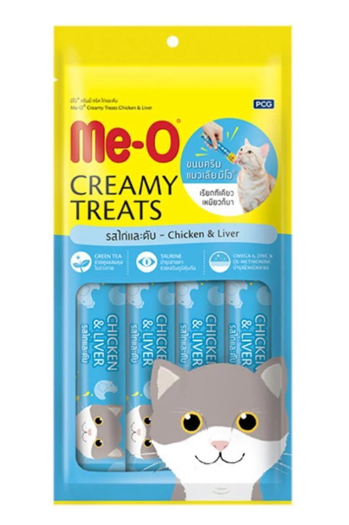 Me-O Creamytreats Tavuklu Ve Ciğerli Sıvı Kedi Ödülü Maması 15 Gr x 4 Adet