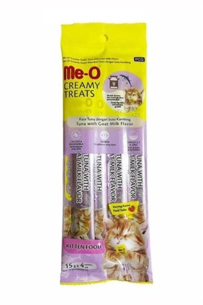 Me-O Creamytreats Yavru Ton Balığı Keçi Sütlü Jel Mama 15 Gr x 4 Adet