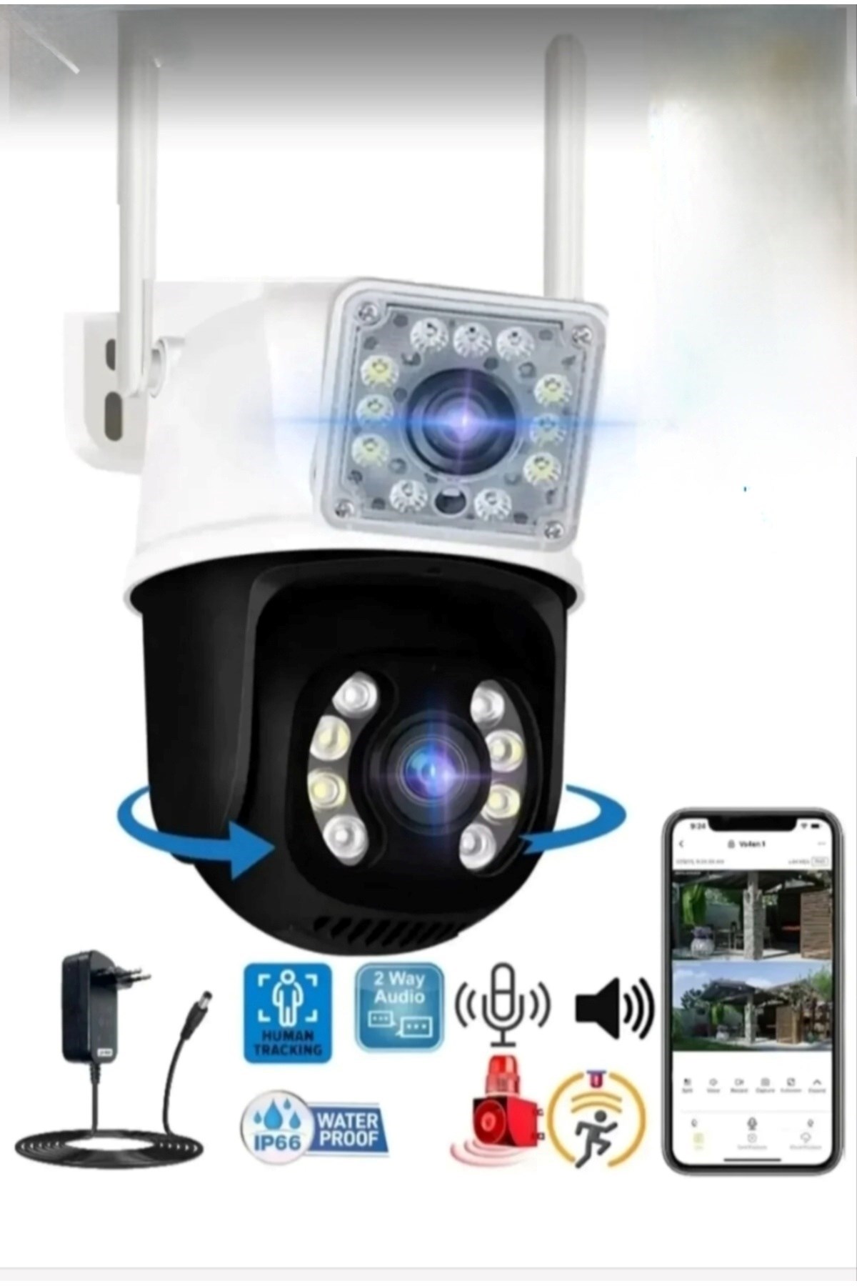 O-KAM 3012 çift lens Gece Renkli 3+3MP Güvenlik Kamerası 
