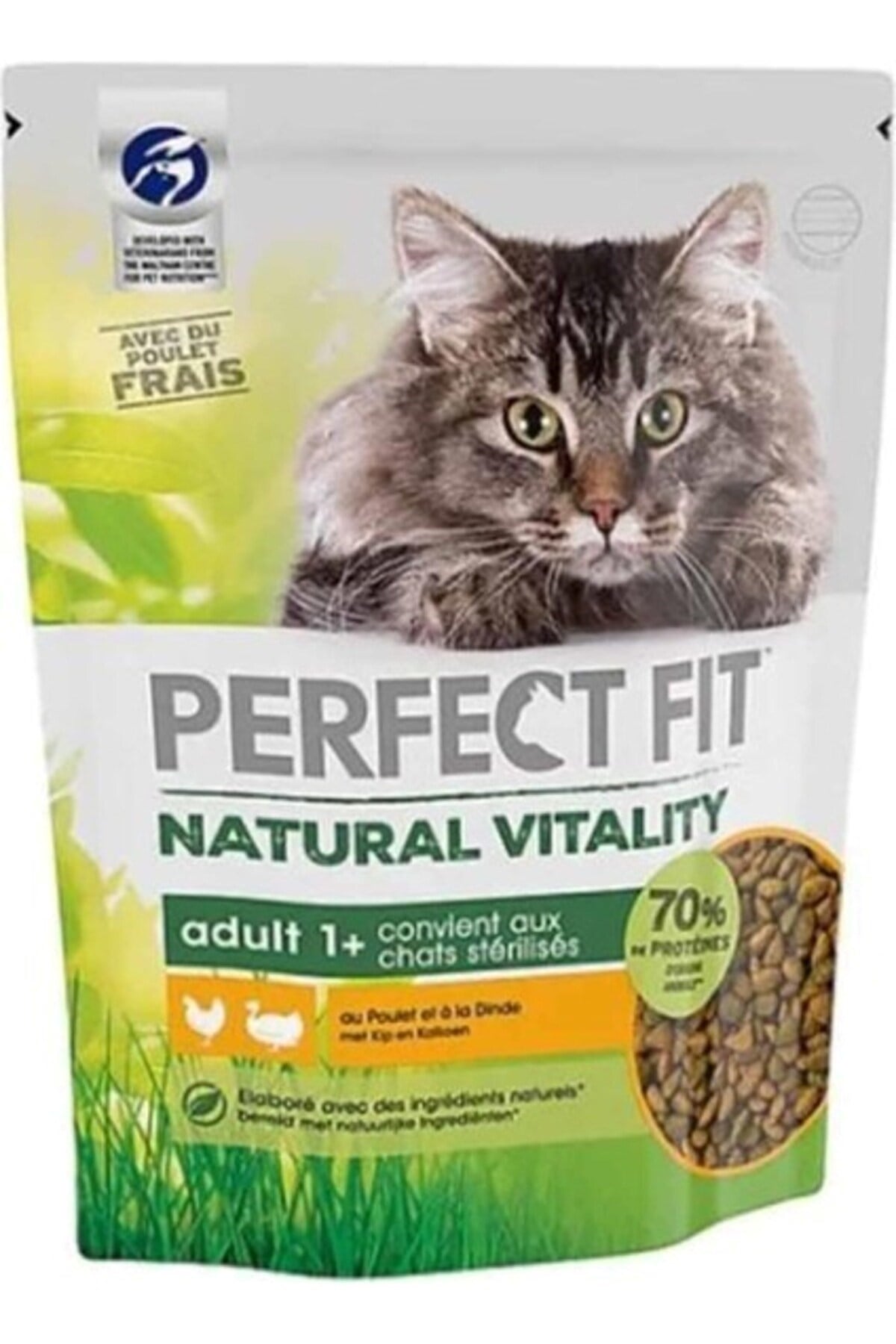 Perfect Fıt Natural Vitality Yetişkin Tavuklu ve Hindili Kuru Kedi Maması 1 Kg