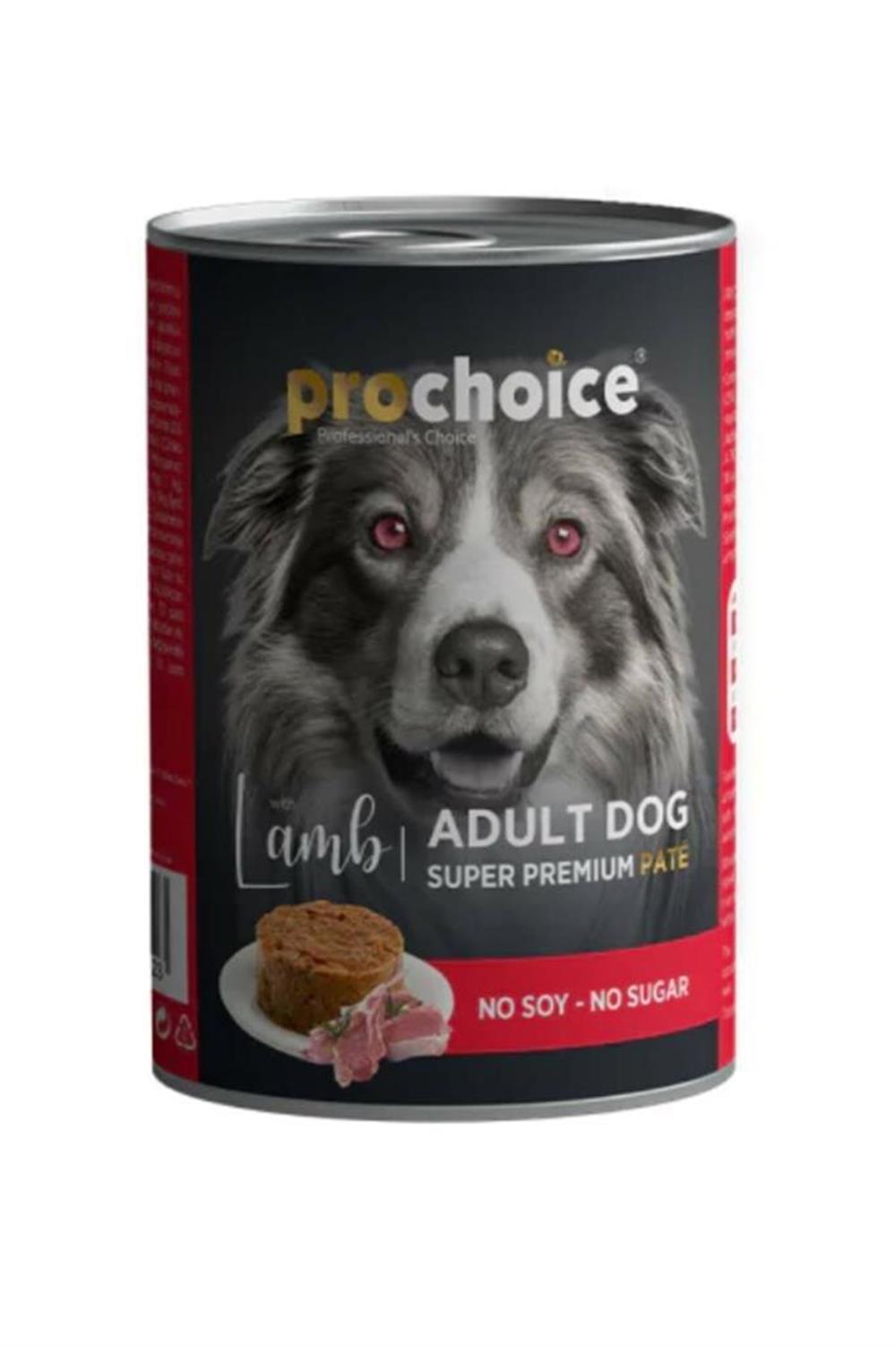 Pro Choice Kuzu Etli Sekersiz Ezme Yetiskin Köpek Konservesi 400gr