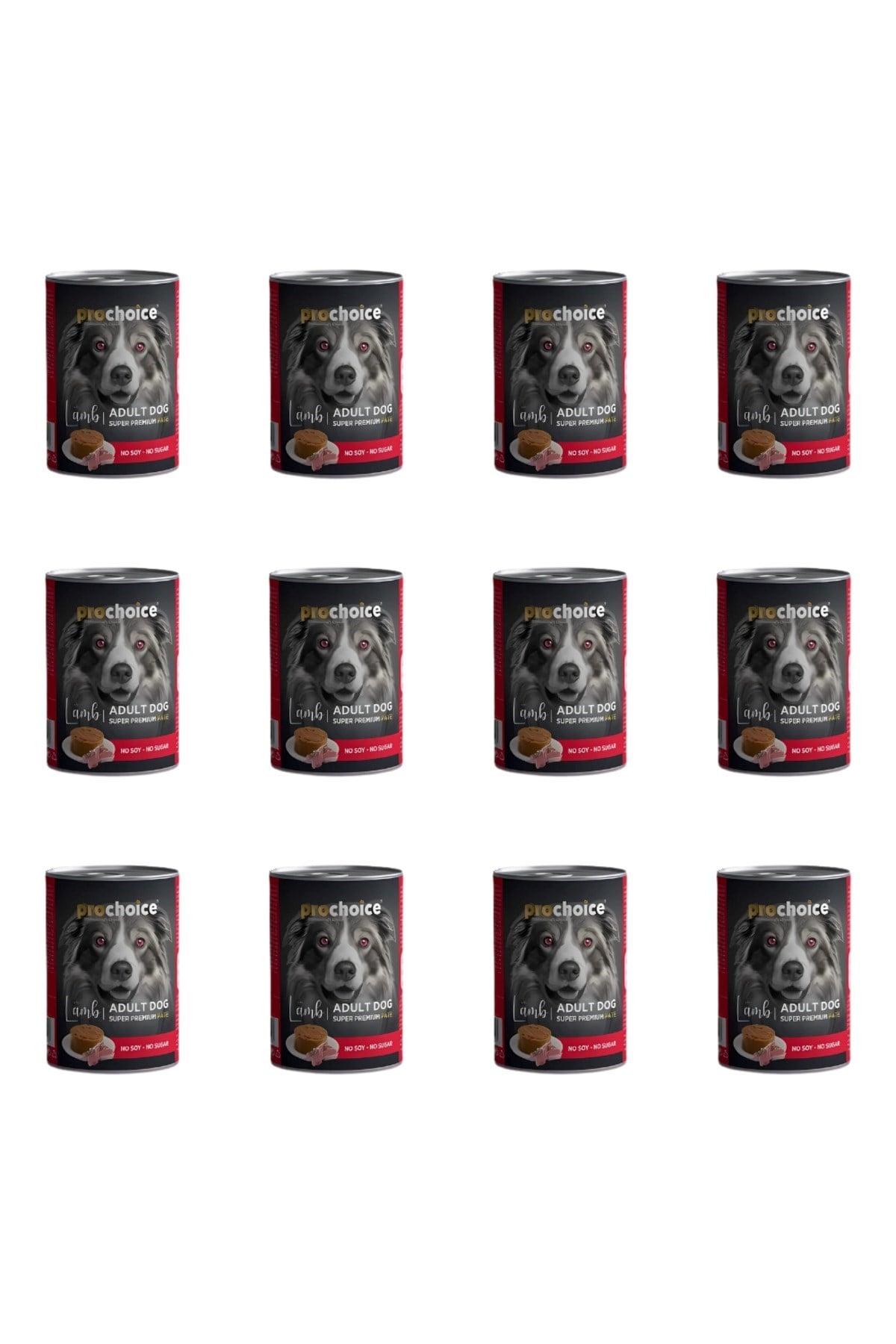 Pro Choice Kuzu Etli Sekersiz Ezme Yetiskin Köpek Konservesi 400gr*12 ADET