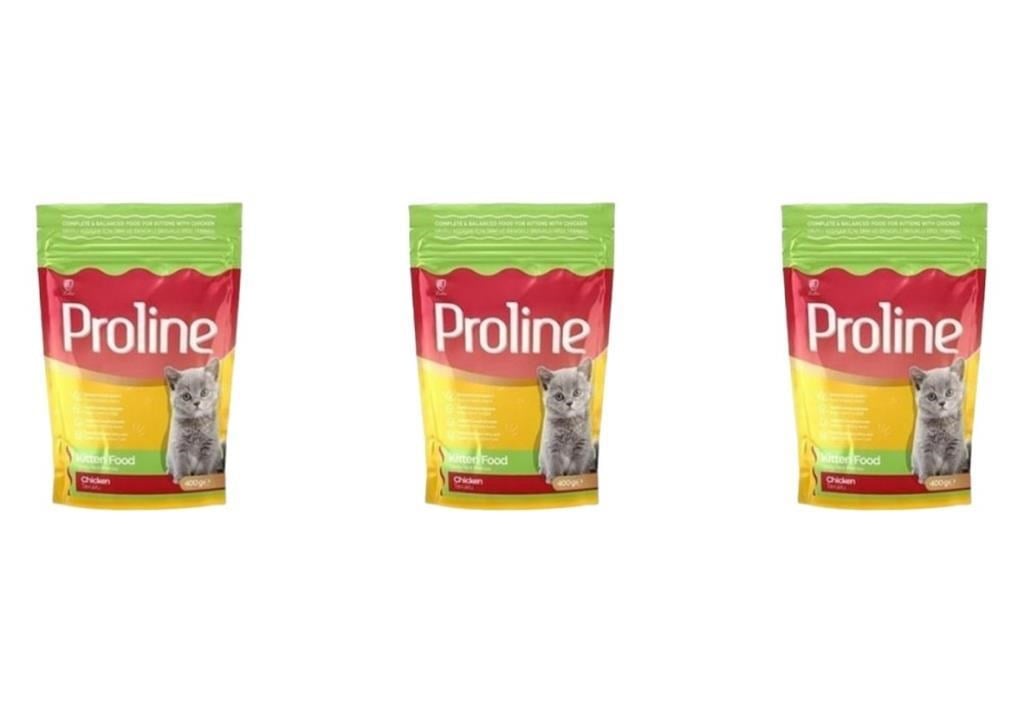 Pro Line Kitten Tavuklu Yavru Kedi Mamasi 400 Gr 3 adet