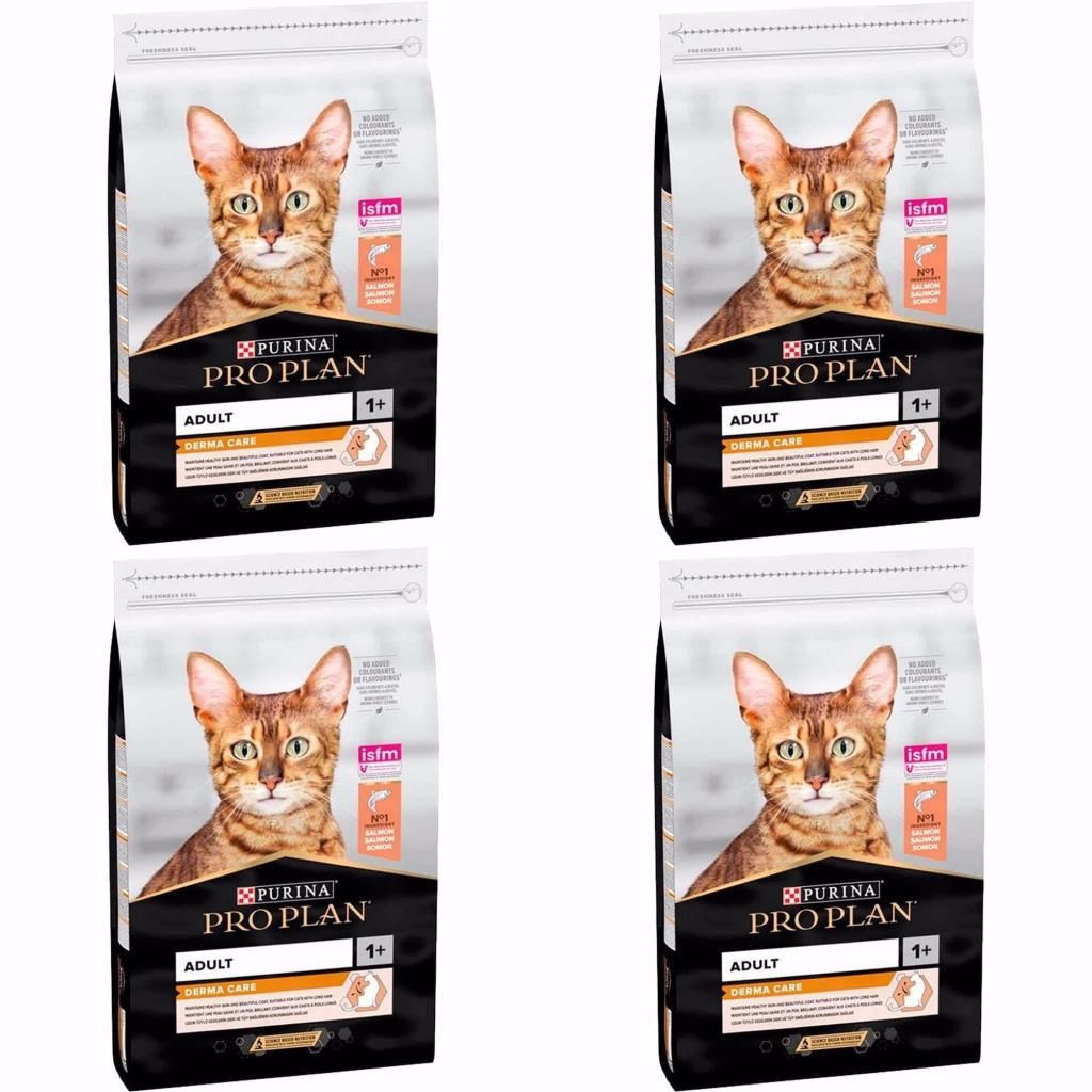 Pro Plan Derma Plus Somonlu Yetişkin Kedi Maması 1,5 Kg X 4 Adet