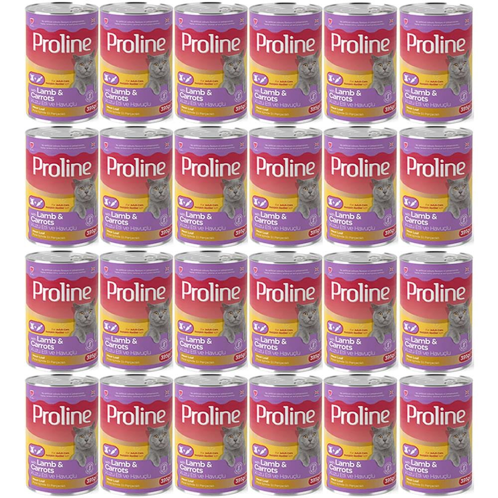 Proline Kuzu Etli ve Havuçlu Pate Et Parçalı Kedi Konservesi 395 Gr*24 Adet