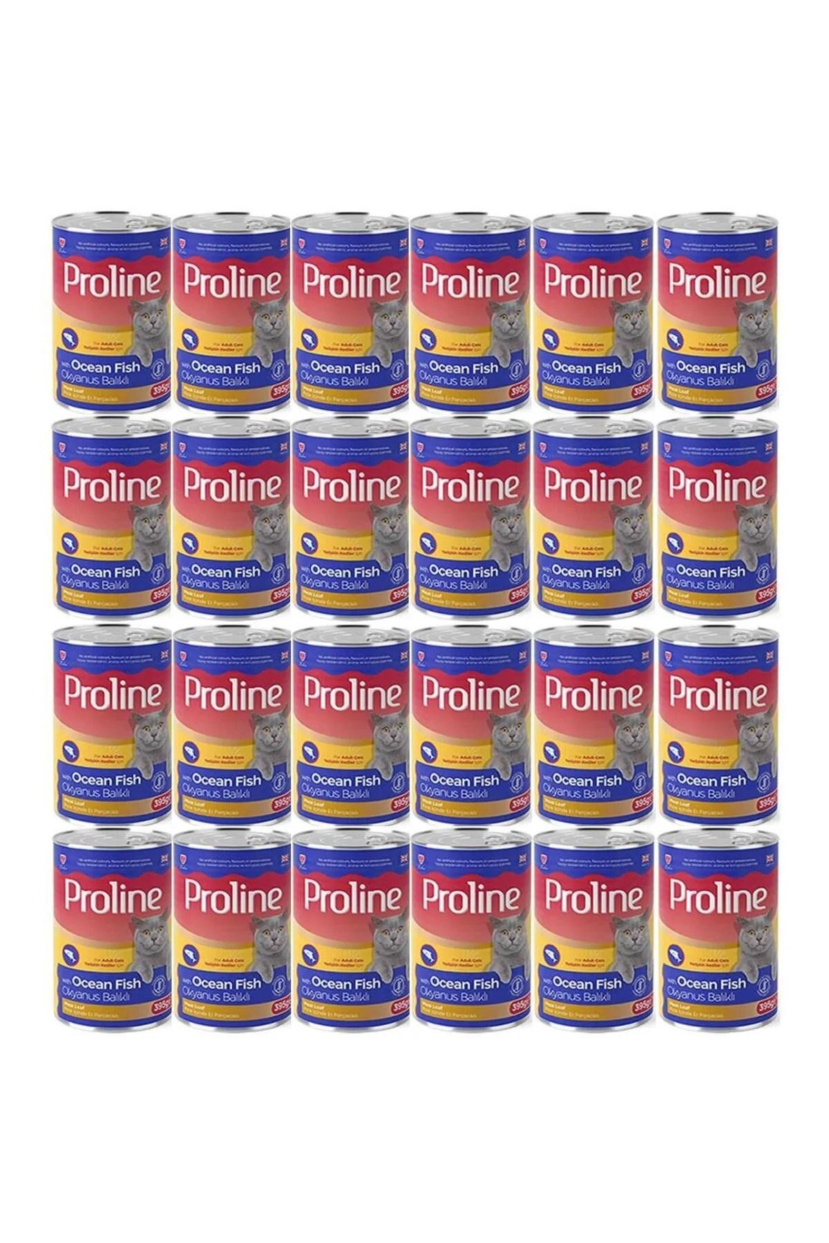 Proline  Okyanus Balıklı Pate İçinde Et Parçacıklı Kedi Konservesi 395g x 24 Adet