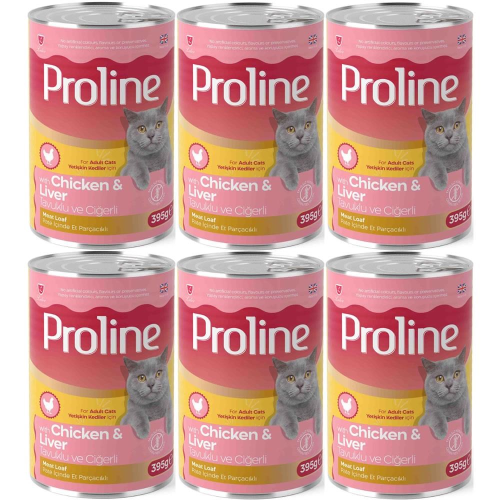 Proline Tavuklu ve Ciğerli Yetişkin Kedi Konservesi 395 Gr*6 Adet