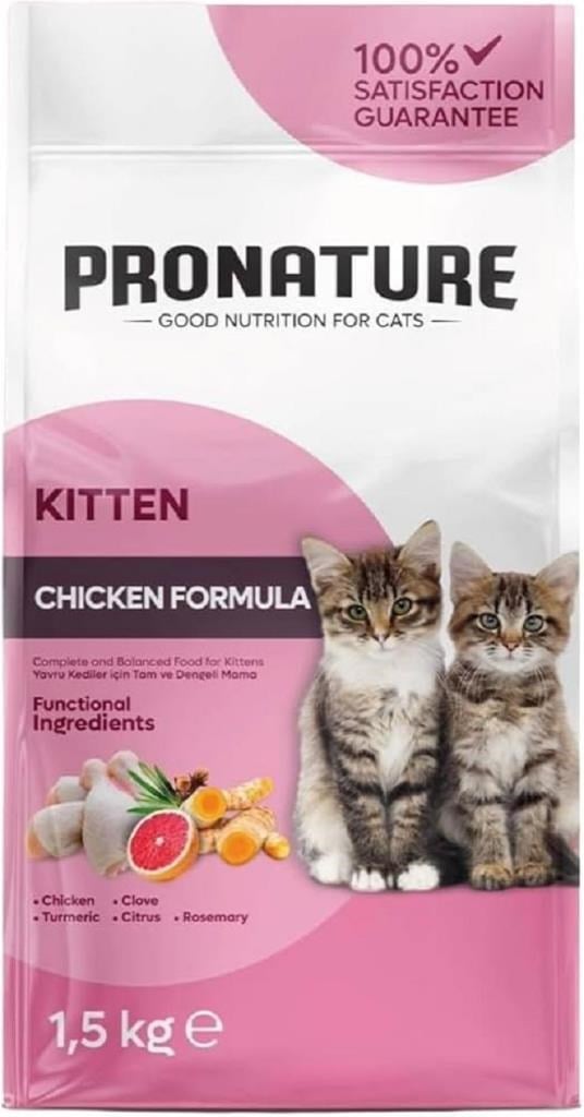 Pronature Daily Growth Tavuklu ve Pirinçli Yavru Kedi Maması 1,5 Kg