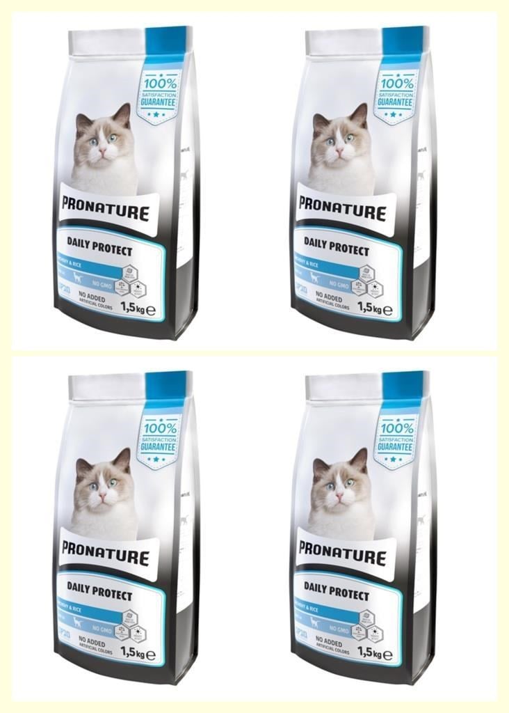 Pronature Daily Protect Hamsili ve Pirinçli Yetişkin Kedi Maması 1,5 Kg*4 ADET