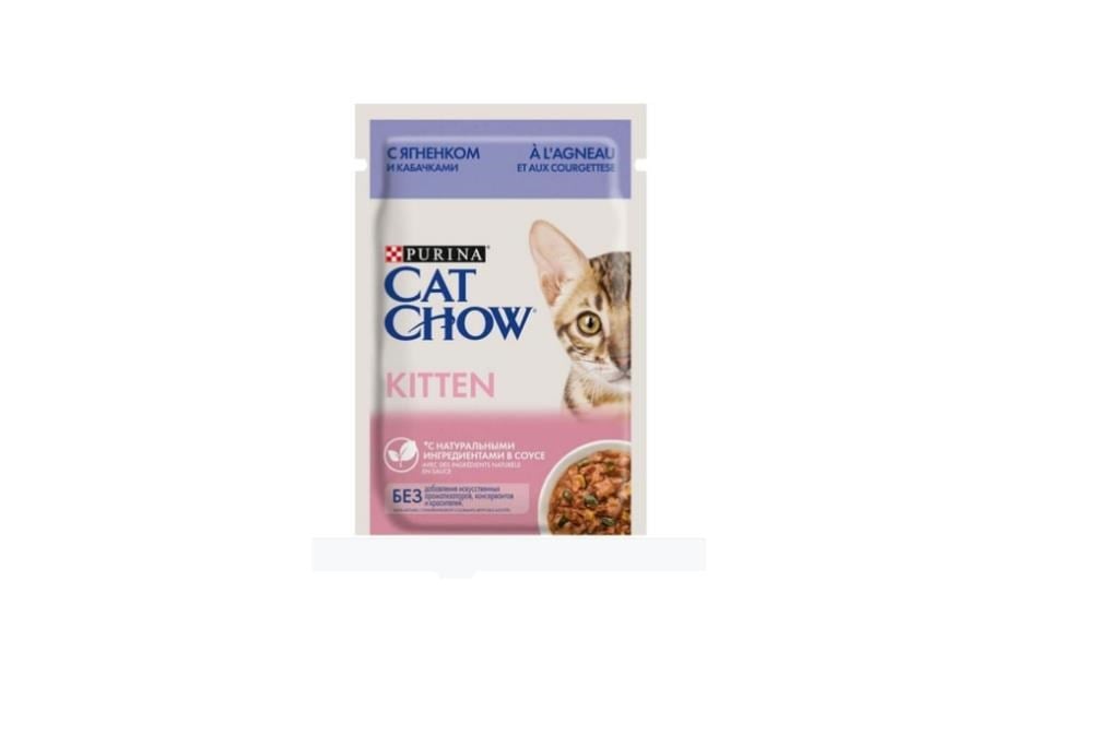 Purina Cat Chow Kitten Yavru Kuzu Etli Yaş Kedi Maması 85gr*12 Adet