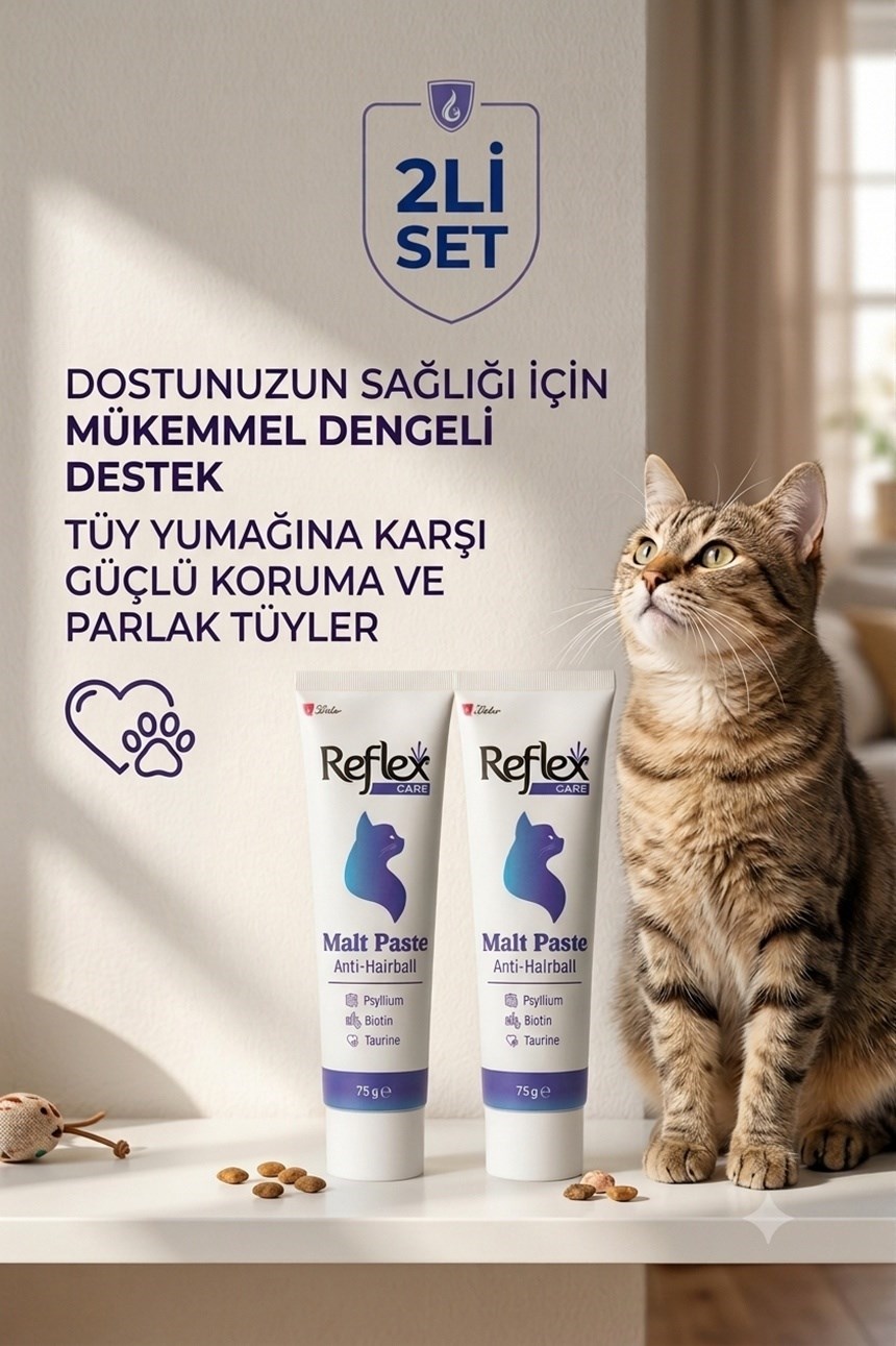 Reflex Care Tüy Yumağı Önleyici Malt Macun 75 G 2li set