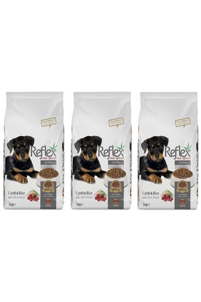 Reflex Kuzu Etli  ve Pirinçli Yavru Köpek Maması 3 Kg 3 Adet