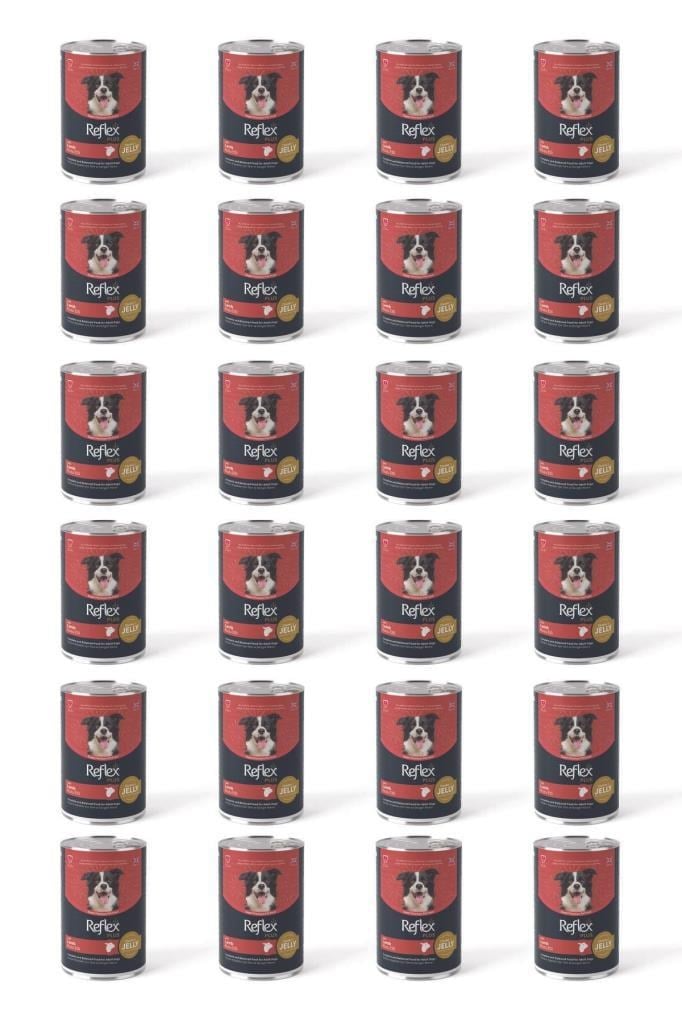 Reflex Plus Jöle İçinde Et Parçacıklı Kuzu Etli Yetişkin Köpek Maması 400 Gr*24 Adet