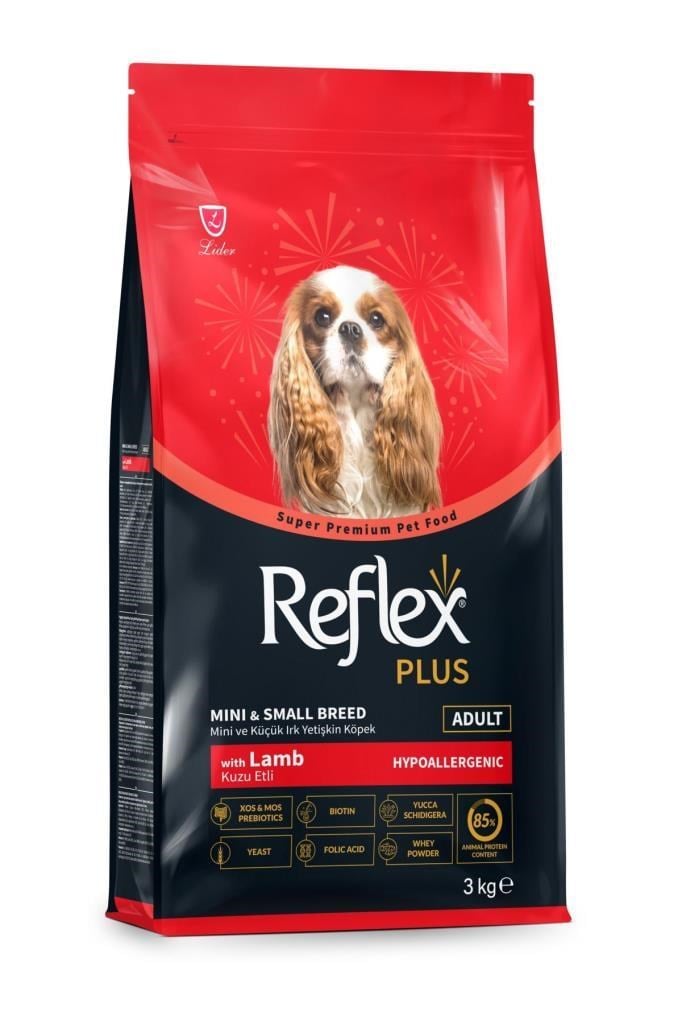 Reflex Plus Kuzu Etli Mini ve Küçük Irk Yetişkin Köpek Maması 3 Kg