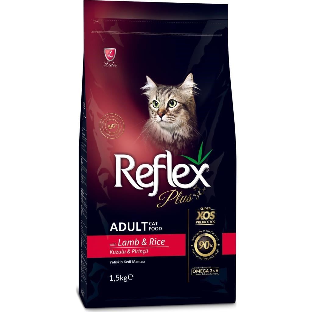 Reflex Plus Kuzu Etli Yetişkin Kedi Maması 1,5 Kg 2'Li Set