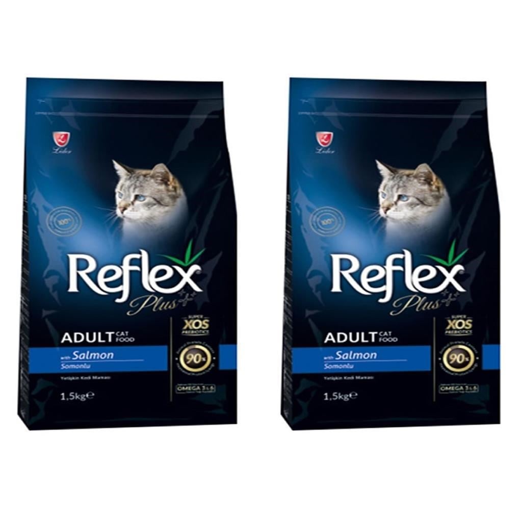 Reflex Plus Somon Balıklı Yetişkin Kedi Maması 1,5 Kg 2'Li Set