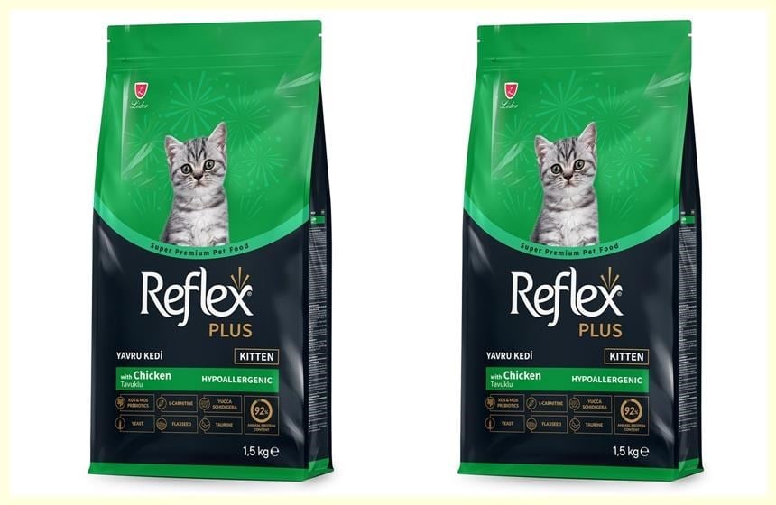 Reflex Plus Tavuklu Yavru Kedi Maması 1,5 Kg 2'Li Set