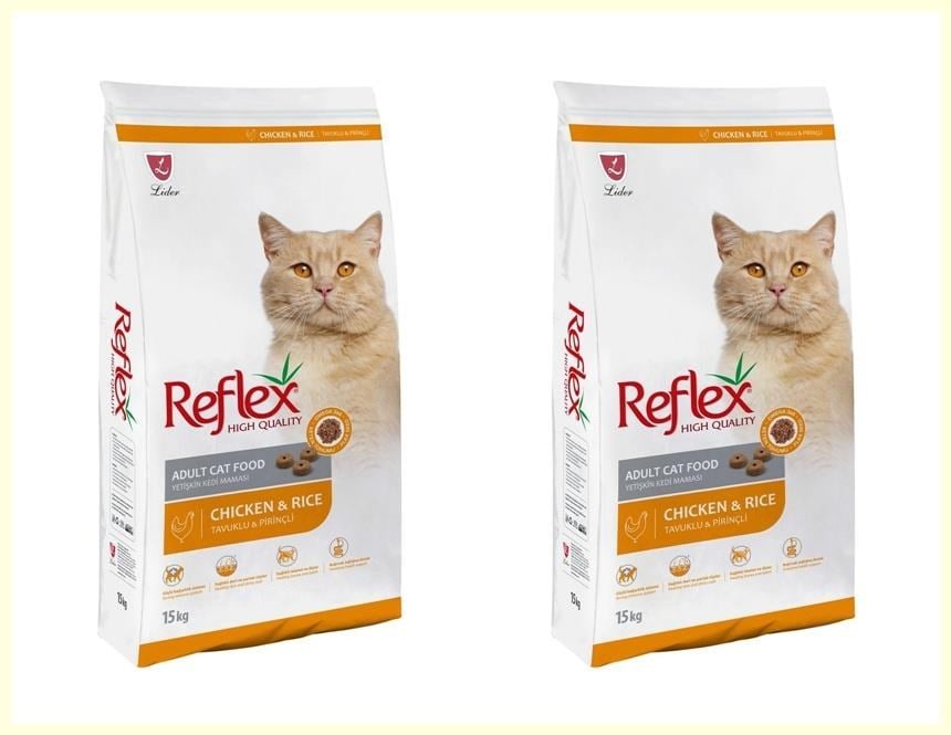 Reflex Tavuklu Yetişkin Kedi Maması 15kg 2 Adet