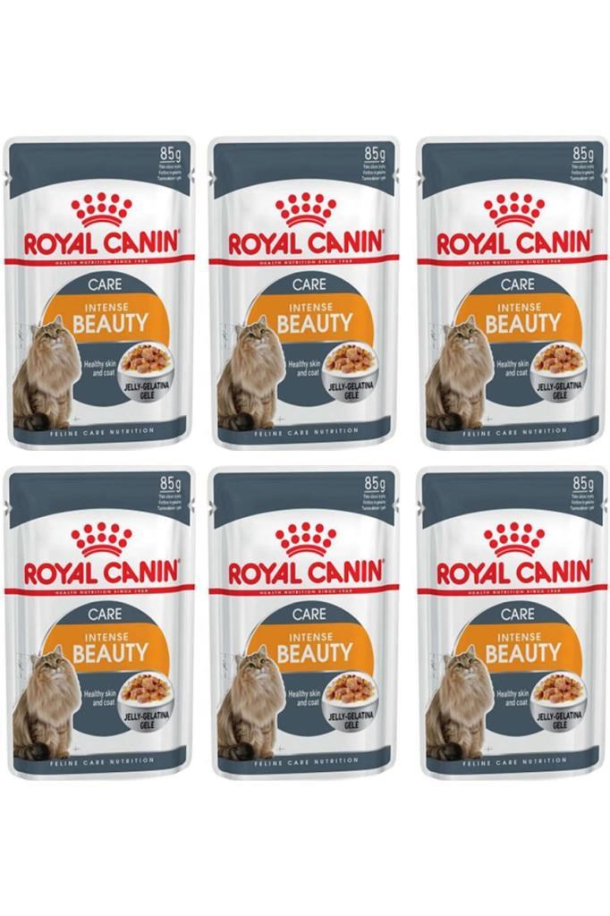 Royal Canin Intense Beauty Jel İçinde Yetişkin Kedi Konservesi 85gr 6 Adet
