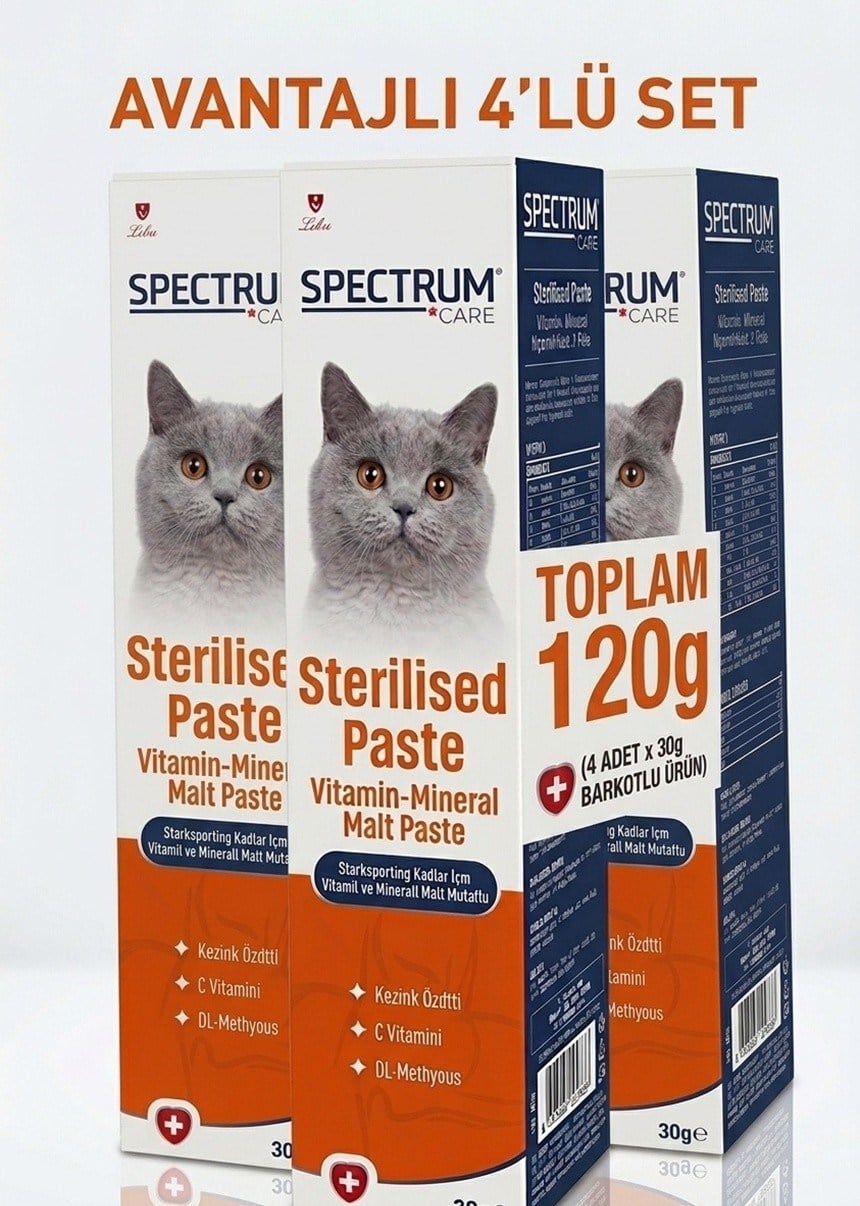 Spectrum Care Kısırlaştırılmış Kediler İçin Vitaminli Malt Paste 30 G*4 Adet