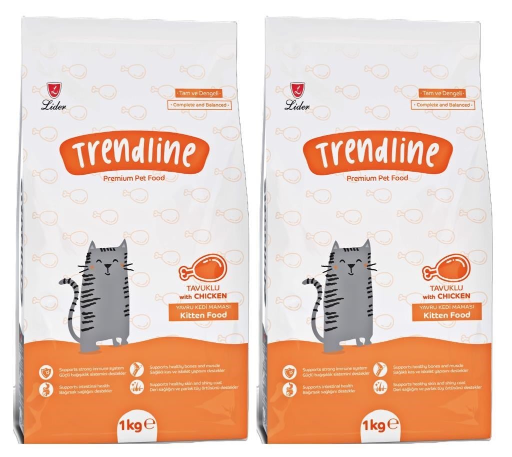 Trendline Kitten Tavuklu Yavru Kedi Maması 1 Kg 2 Adet
