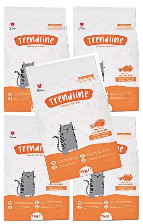 Trendline Kitten Tavuklu Yavru Kedi Maması 5x1 Kg