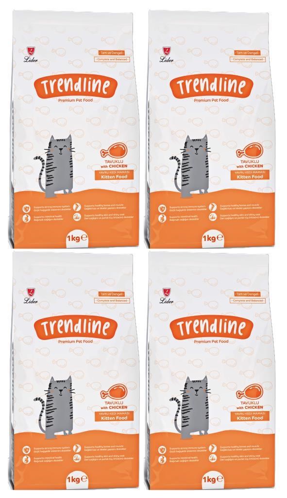 Trendline Kitten Yavru Kedi Maması 1 kg X 4 Adet