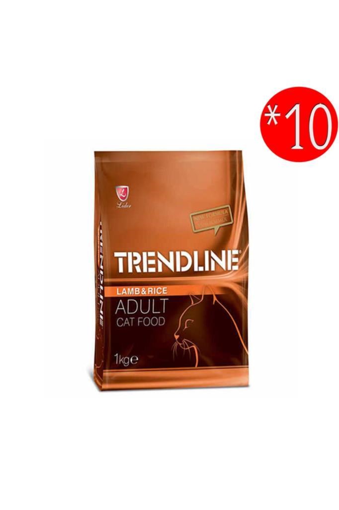 Trendline Kuzu Pirinç Yetişkin Kedi Maması 1 kg 10 Adet