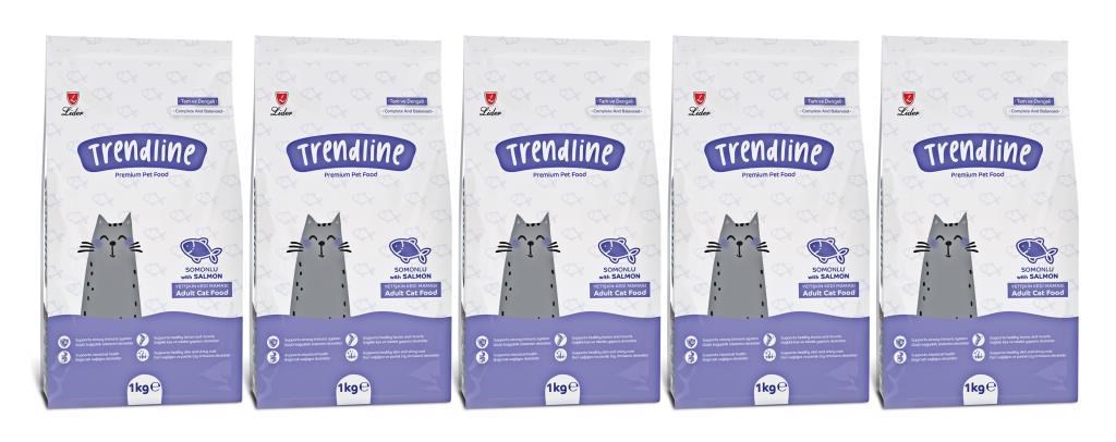 Trendline Somunlu Yetiskin Kedi Mamasi 1 Kg 5 Adet