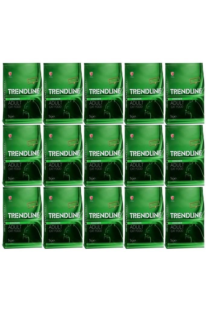 Trendline Tavuklu Yetişkin Kedi Maması 1 Kg X 15 Paket