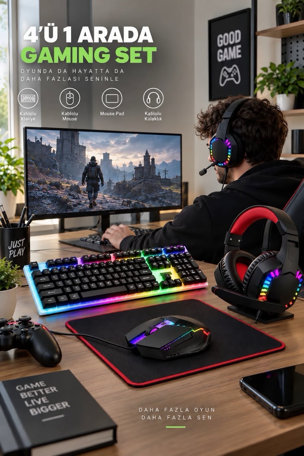 Vexgen Strike Pro 4ü 1 Arada RGB Oyuncu Seti
