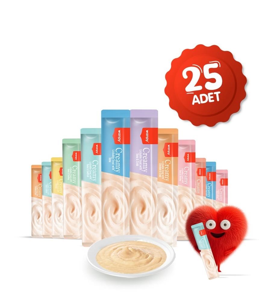 Wanpy Karışık 8 Lezzetli Sıvı Kedi Ödülü 25 X 14 gr