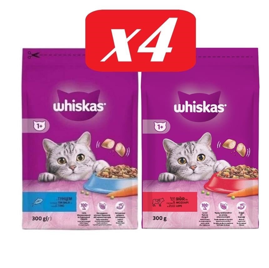 Whiskas İkili Lezzet Ekstra Avantaj Paketi 8 Adet
