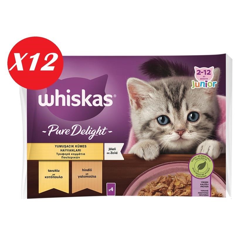 Whiskas Pouch Güveç Eti Yavru Kedi Kon.4x85Gr Set 12'li