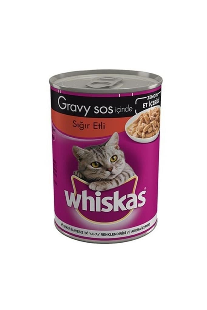 Whiskas Sığır Etli  Yetişkin Kedi Konservesi 400 Gr