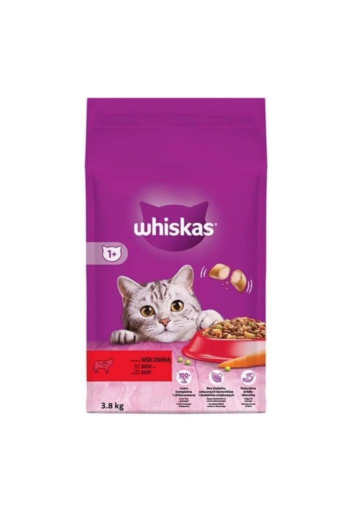 Whiskas Sığır Etli Yetişkin Kedi Kuru Maması 3,8 Kg