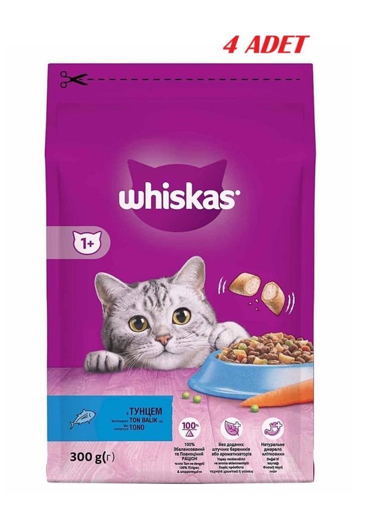 Whiskas Ton Balıklı ve Sebzeli Yetişkin Kedi Maması 300gr*4 ADET