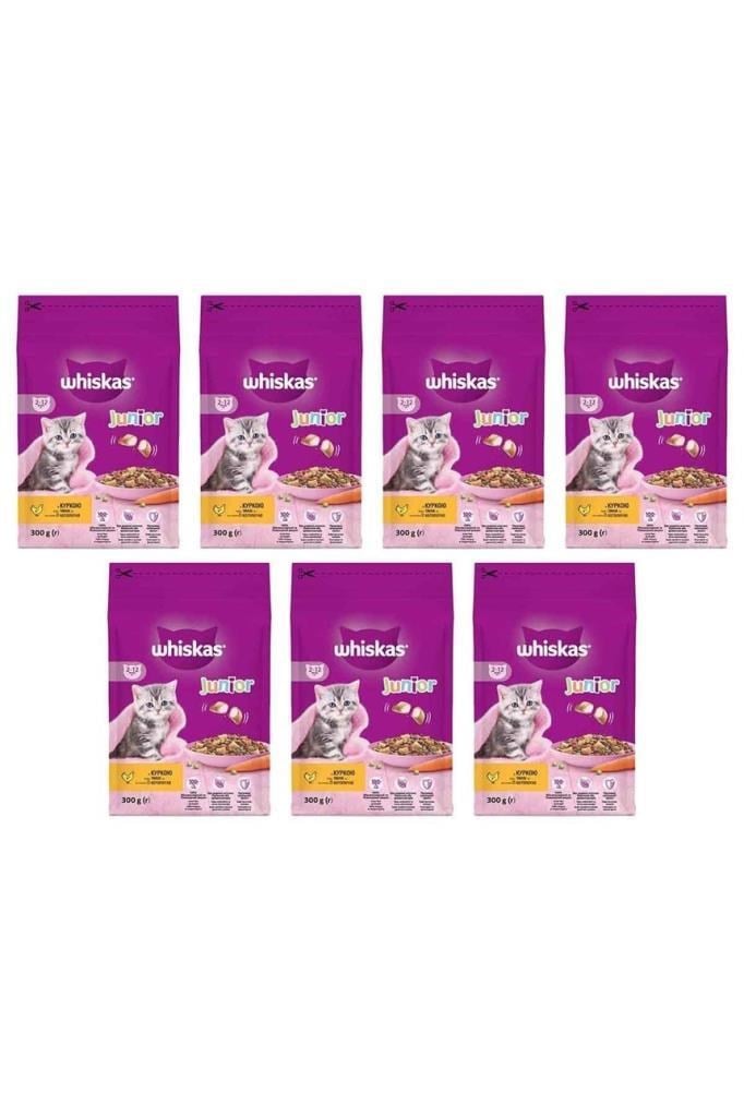 Whiskas Yavru Tavuklu Kedi Kuru Mama 300 G 7x