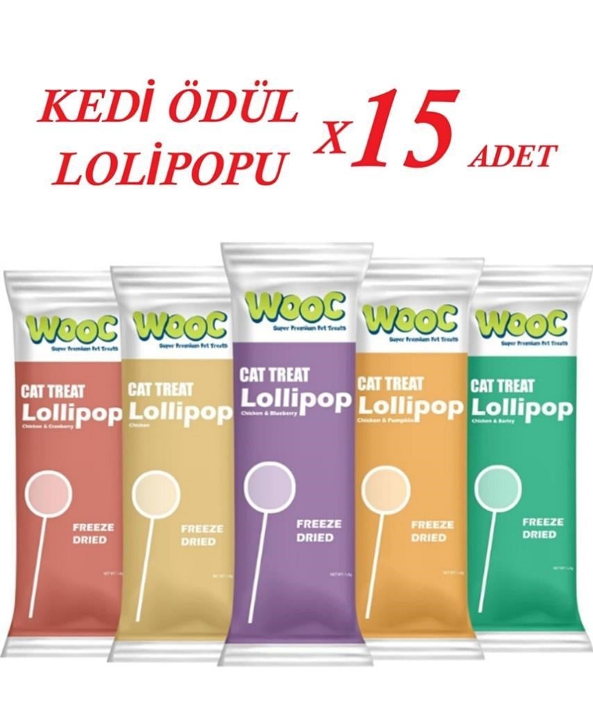 Wooc Lollipop  Kedi Ödül Maması 1,4 Gr*15 ADET