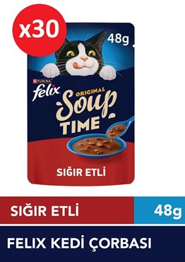 Felix Kedi Çorbası Sığır Etli 48 Gr*30 Adet