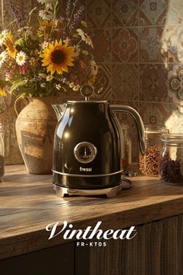 Fressi Isı Göstergeli Retro Kettle Su Isıtıcısı 1,7 Litre Fr-kt05 Vintheat