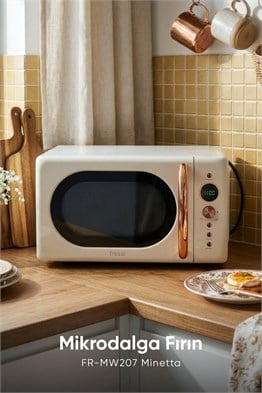 Fressi Retro Minetta 20 Litre Izgara Raflı Mikrodalga Fırın 700W FR-MW207