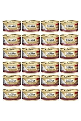 Gourmet Gold Parça Etli Ve Soslu Tavuklu & Ciğerli Konserve Yetişkin Kedi Maması 24 X 85 G