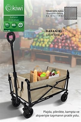 Kiwi KFM-390 Katlanır Portatif Taşıma Aracı Bej