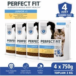 Perfect Fit Tavuklu Yavru Kedi Kedi Maması 750 gr*4 ADET
