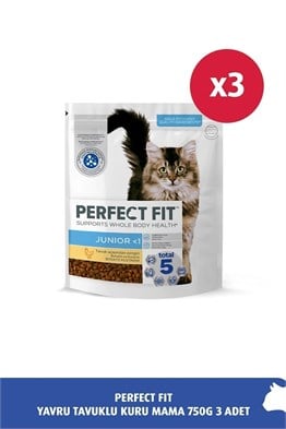 Perfect Fit  Yavru Tavuklu Kuru Kedi Maması 750 G 3x