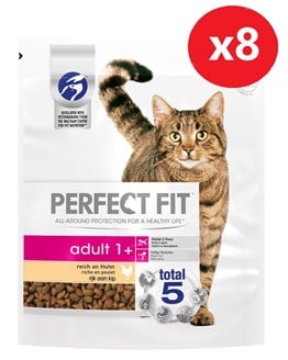 Perfect Fıt Yetişkin Hindili Kuru Kedi Maması 750Gr*8 Adet